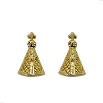 Brinco Nossa Senhora Folheado a Ouro 18K