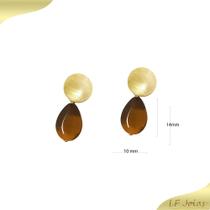 Brinco olho de tigre gota