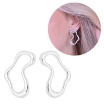 Brinco Ondas Antialérgico Feminino Ouro18k Prata925 Garantia Vitalícia