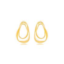Brinco orgânico dourado Brinco orgânico dourado
