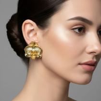 Brinco Orquídea Dourado