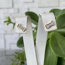 Brinco osso cachorro cravejado : 08.4495 DOURADO Brinco osso cachorro cravejado : 08.4495 DOURADO