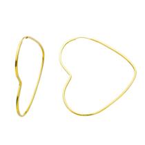 Brinco Ouro 18k 750 Argola Coracão Adulto 2.5cm Brinco Ouro 18k 750 Argola Coracão Adulto 2.5cm