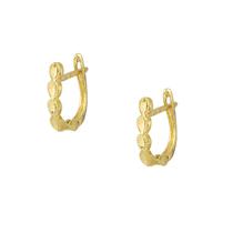 Brinco Ouro 18k Argola Argolinha Com Trava B546 Brinco Ouro 18k Argola Argolinha Com Trava B546