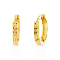 Brinco Ouro 18k Argola Argolinha Lisa Trava M BRD12313