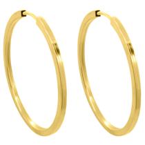 Brinco Ouro 18k Argola Argolinha Redonda Fio Quadrado M-1010