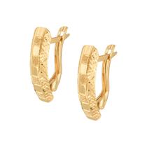 Brinco Ouro 18k Argola Palito Banana Trabalhado Com Trava G3228 Brinco Ouro 18k Argola Palito Banana Trabalhado Com Trava G3228