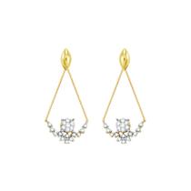 Brinco Ouro 18K Gota com Diamantes - AU1864