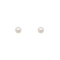Brinco Ouro 18k Infantil Pérola 3 mm