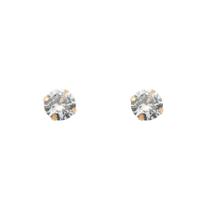 Brinco Ouro 18k Infantil Ponto de Luz 4 mm