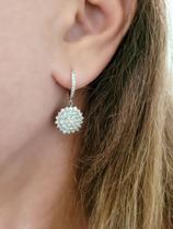 Brinco Ouro Branco 18k e Diamantes. BROB000110