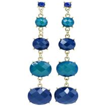 Brinco Oval Elos Acrílico Dourado Akasaki BC2982 Brinco Oval Elos Acrílico Dourado Akasaki BC2982