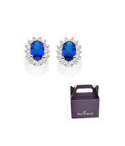 Brinco Oval Prata 925 com Zircônia Rommanel 820173