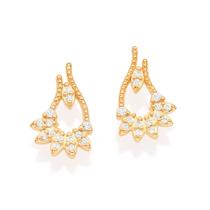 Brinco paisley folheado a ouro BRANCO 527171 Rommanel