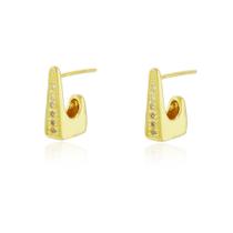 Brinco Palermo com Microzircônias - Banho Ouro 18K