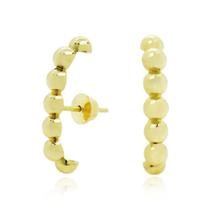 Brinco Palito 2 Cm Com Esferas Em Ouro 18K