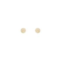 Brinco Pave Redondo com Zircônias em Ouro 18K - AU14122 Brinco Pave Redondo com Zircônias em Ouro 18K - AU14122