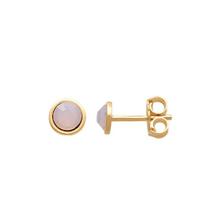 Brinco Pedra 4mm Chaton Rosa Claro