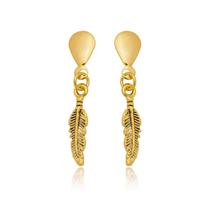 Brinco Pena Envelhecida de Semijoia