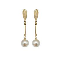 Brinco Pendente Pérola Folheado Ouro 18k Antialérgico Brinco Pendente Pérola Folheado Ouro 18k Antialérgico