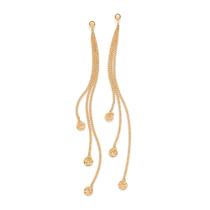 Brinco pêndulo banhado a ouro com esferas 527408 Rommanel Brinco pêndulo banhado a ouro com esferas 527408 Rommanel