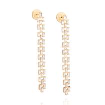 Brinco pêndulo folheado a ouro BRANCO 527265 Rommanel