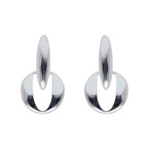 Brinco Pêndulo Redondo Vazado Banhado a Ouro 18K