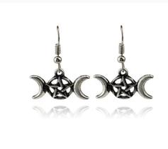 Brinco Pentagrama Nordico Vikings Pendurado Vintage