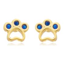 Brinco Pequeno Delicado Banhado a Ouro 18k Pata de Animal