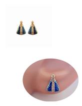 Brinco Pequeno Nossa Senhora Aparecida Folheado Ouro 18k Antialérgico Brinco Pequeno Nossa Senhora Aparecida Folheado Ouro 18k Antialérgico