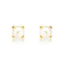 Brinco pérola com suporte 4 garras Brinco pérola com suporte 4 garras