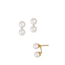 Brinco Pérola Grace Kelly 5mm Ouro 18K Rosca 22281 K105 Brinco Pérola Grace Kelly 5mm Ouro 18K Rosca 22281 K105