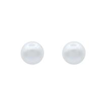 Brinco Pérola Semijoia Ródio Branco Akasaki BC2140 Brinco Pérola Semijoia Ródio Branco Akasaki BC2140