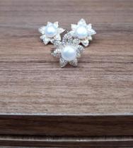 Brinco pérola shell conjunt ou avulsso