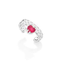 Brinco piercing de pressão de prata ROSA 820281 Rommanel Cor:ROSA Brinco piercing de pressão de prata ROSA 820281 Rommanel Cor:ROSA