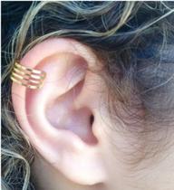 Brinco Piercing Fake Banhado a Ouro