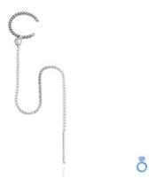 Brinco Piercing Fake Corrente Palito em Prata 925 (1 uni) Brinco Piercing Fake Corrente Palito em Prata 925 (1 uni)