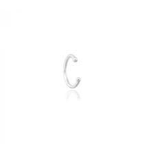 Brinco Piercing Fake de Pressão Argola Lisa Fina Prata 925 Brinco Piercing Fake de Pressão Argola Lisa Fina Prata 925
