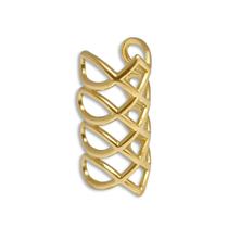 Brinco Piercing Fake Design Entrelaçado Banhado a Ouro 18K Brinco Piercing Fake Design Entrelaçado Banhado a Ouro 18K