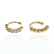 Brinco Piercing Fake Mini Banhado a Ouro