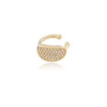 Brinco Piercing Fake Pedras Zirconias Semi Joia Banhado Ouro 18k