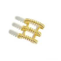 Brinco Piercing Fake Três Voltas Texturizado Banhado a Ouro 18k