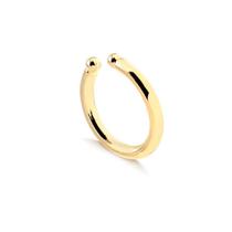 Brinco Piercing Fio Liso Folheado A Ouro