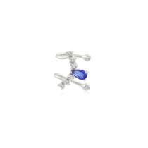 Brinco Piercing Gotinha Safira Fusion Ródio Brinco Piercing Gotinha Safira Fusion Ródio