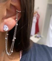 Brinco Piercing no Rodio Branco