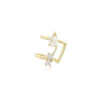 Brinco Piercing Pedrinhas Cristal Ouro
