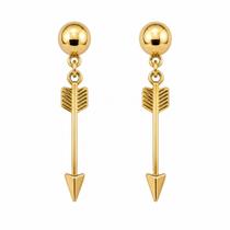 Brinco Pingente Flecha Dourado Brinco Pingente Flecha Dourado