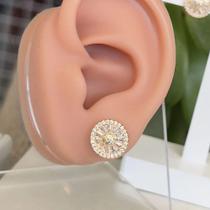 Brinco Pizza Cravejada 12mm : 08.4773 DOURADO