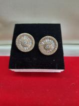Brinco pizza folhado em ouro 18k