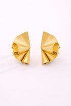 Brinco Placa Ondulada Folheado a Ouro 18k - Design Contemporâneo